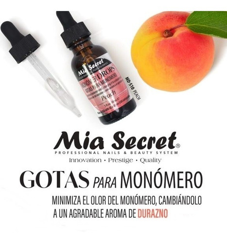 Gotas Para Monomero Peach Mia Secret