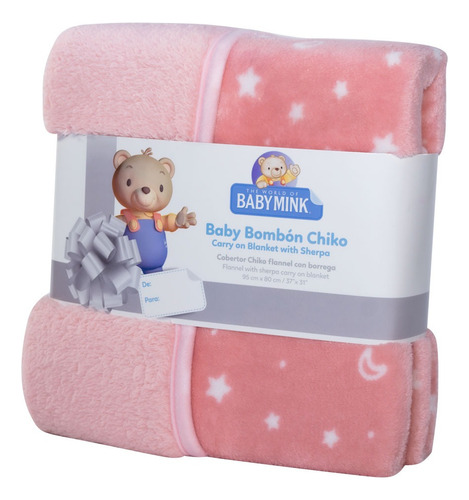 Baby Mink Baby Bombon Cobertor Chiko Con Borrega
