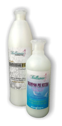 Alisado Definitivo Sin Formol 1 Lt + Shampoo Neutro 500ml