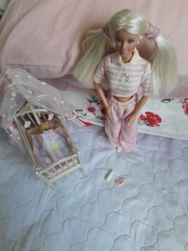 *boneca Barbie Babá Bedtime Baby Krissy Mattel Antiga* (Usado)