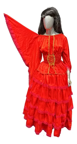 Roupa Pomba Gira Cigana Saia Umbanda Candombl Super Luxo