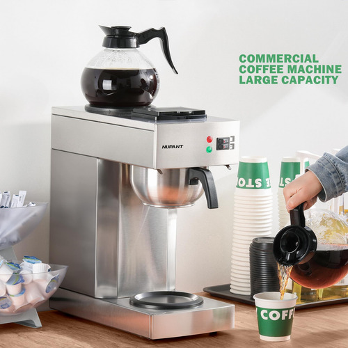 Nupant Cafetera De 12 Tazas De 1.8 L Cafetera De Goteo