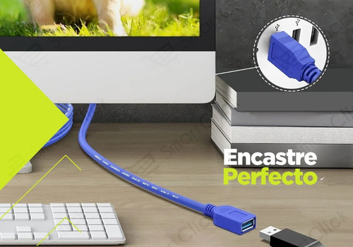 Imagen 4 de 10 de Alargue Usb 3.0 Cable Extensor Prolongador 5 Metros H Speed