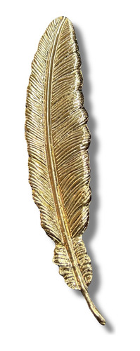 Pluma De Bronce Con Chapa De Oro 11cm Para Imágenes 40-60 Cm