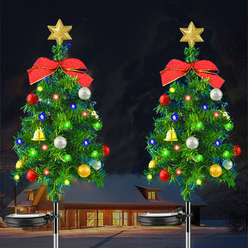 Una Luz Solar De Decoración Navideña Led Para Árbol De Navid