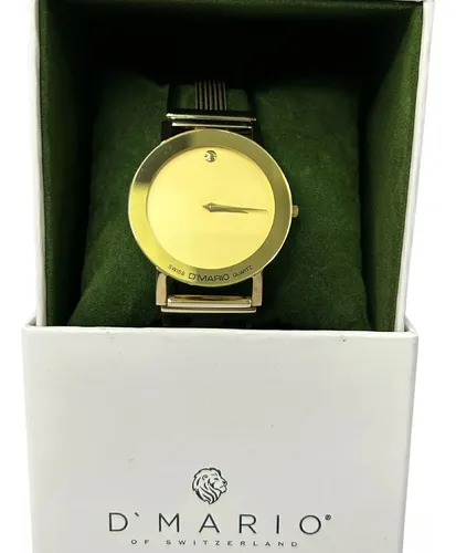 Reloj D'mario Hombre Ze1150 Pulso Esqueleto Dorado