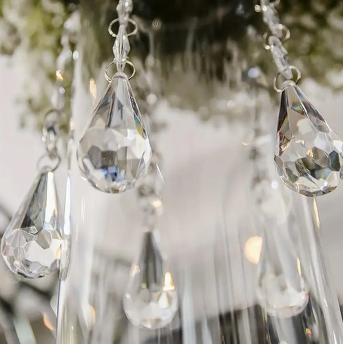 Enfeite Acrílico Pingente Gota Grande Decoração 20 Unidades Cor Transparente
