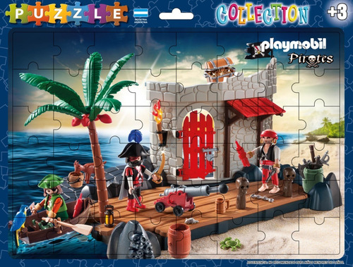 Puzzle Rompecabezas Playmobil Piratas X48 Piezas