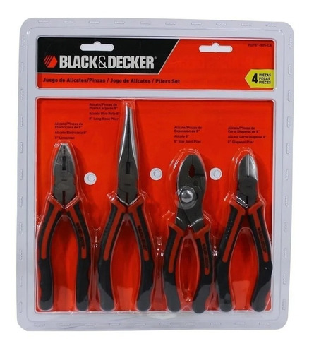 Juego De Herramientas X4 Pinzas Black & Decker Hdt51-905