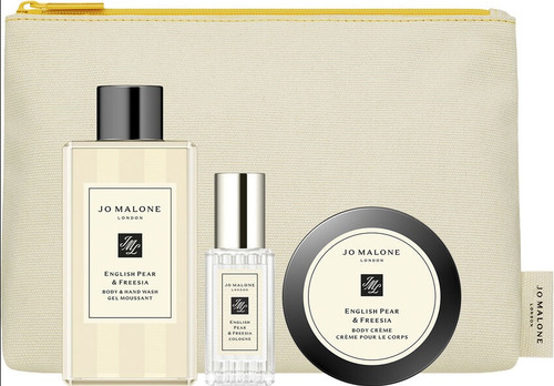 Kit Travel Collection Jo Malone London English Pear And Freesia 9ml Com Body Creme 50ml E Body And Hand Wash 100ml Com Necessaire