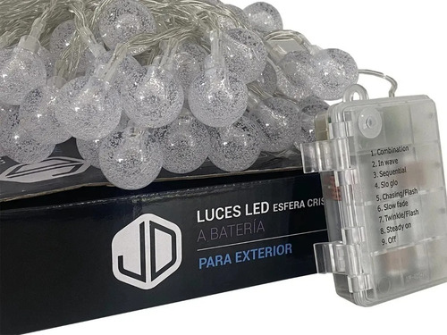 Imagen 3 de 6 de Luces Decorativas A Pila 10 Mts Blanco Blanco Cálido Cuota-*