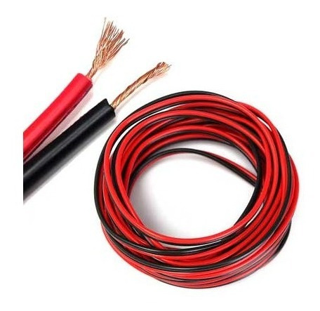 Cable Dúplex Audio 2 X 20 Awg Flexible 10 Metros Rojo Negro