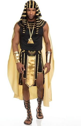 Disfraz/cosplay Rey Egipcio Tutankhamun Dorado Para Hombre