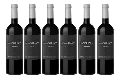 Vino Alambrado Malbec 750ml Tinto Caja X6 Fullescabio Oferta