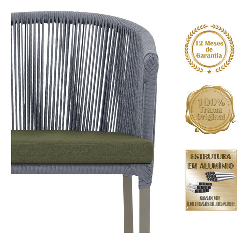Mesa E 6 Cadeiras De Jantar Noronha Fendi E13 Trama Original