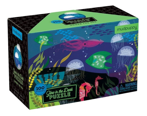 Puzzle 100pcs Brilla En La Oscuridad, Bajo El Mar Mudpuppy