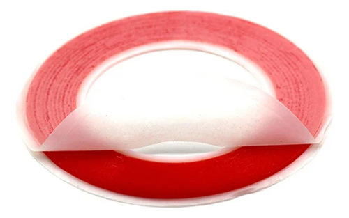 Fita Dupla Face Adesiva 5mm Vermelha Para Colar Touch