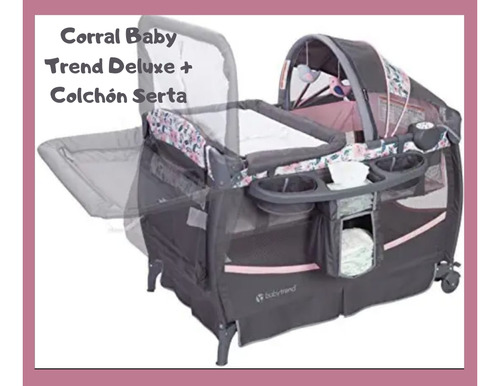 Corral Baby Trend Deluxe Mas Colchón Serta