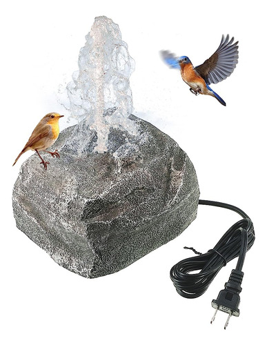 Fuente De Agua Saillong Bird Bath, Bomba De Aire De Granito 