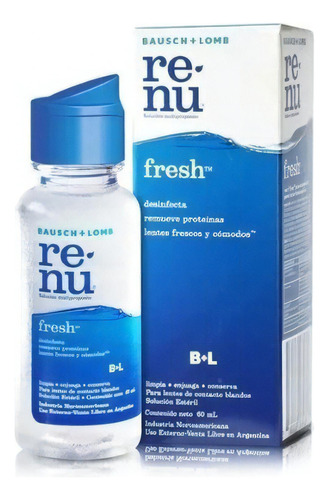 Solución Renu Fresh 60ml Para Lentes De Contacto Uso Diario