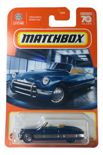 Matchbox 1949 Kurtis Sport Car Azul Metalizado Nuevo Sellado
