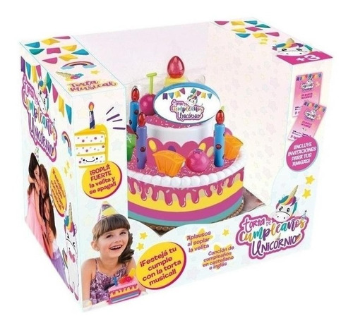 Juegos Y Juguetes-torta De Cumpleaños Unicornio Chica