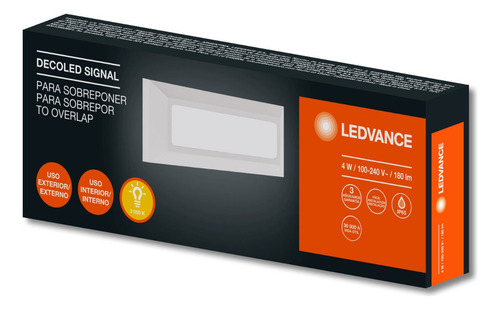 Lampara Led Decorativa 4w Para Exterior Luz Calida 3000k Blanco