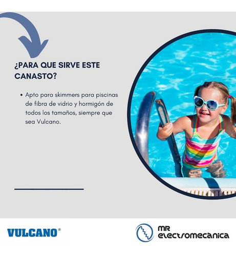 Imagen 4 de 10 de Canasto De Skimmer Vulcano 237000 Trampa De Pelo