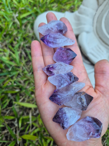 Puntas De Amatista De 3-4cm X 5 Unidades - Piedra Energética Violeta