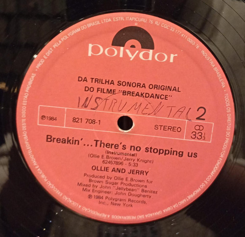 Ollie And Jerry Breakin Disco Mix Vinil Break Breakdance 84 (Usado)