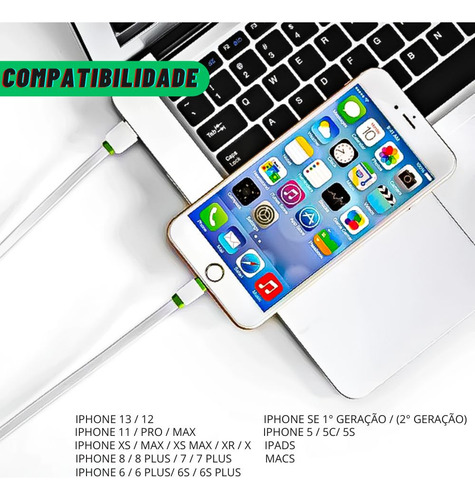 Cabo Dados Carregamento Usb-a Celular Compativel C/ iPad Mac