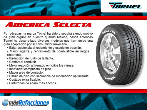 Kit De 4 Llantas P205/60r13 86s Tornel America Selecta