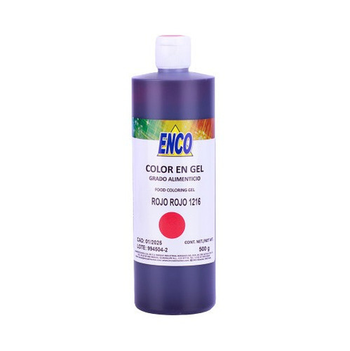 Colorante Gel Rojo Enco 500g. 1216-500