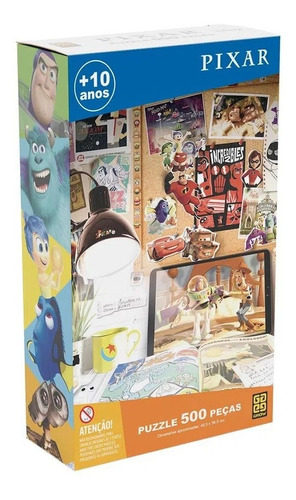 Quebra Cabeça Horizontal Puzzle Pixar 500 Peças Grow 03964