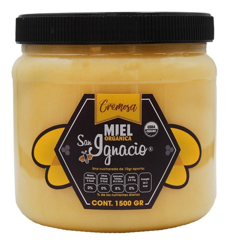 Miel Orgánica San Ignacio Cremosa (mantequilla) Tarro 1.5kg