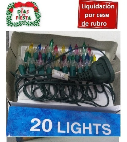 Navidad Luz Guirnalda  20 Focos 1.50mt