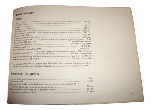 Mercedes Benz O 140 Manual De Instrucciones (Usado)