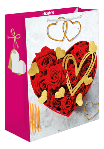 Bolsa Grande Destellos De Rosas (10 Pack) Color Multicolor