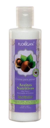 Crema Para Peinar Aceites Nutritivos Florigan 250ml Con Aloe