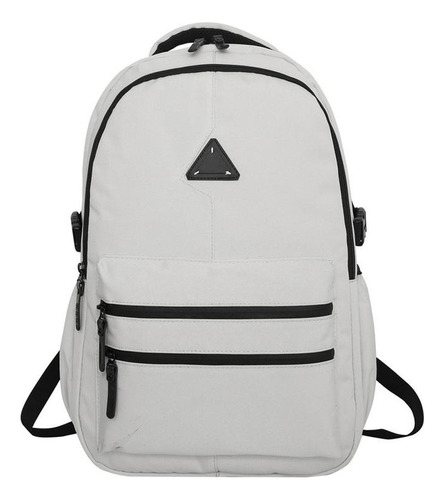 Mochila Masculina Resistente Semi-impermeável C/ Estojo 2024 Cor Branco-gelo Desenho Do Tecido Liso