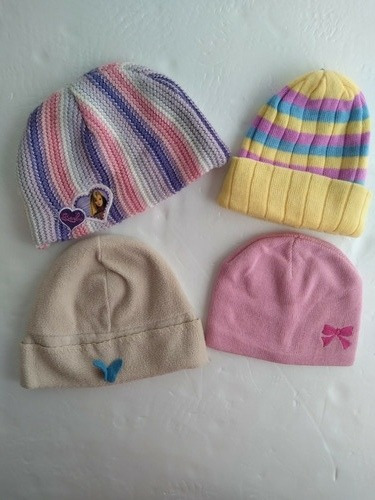 Gorros De Niña De Abrigo. Lote X 4