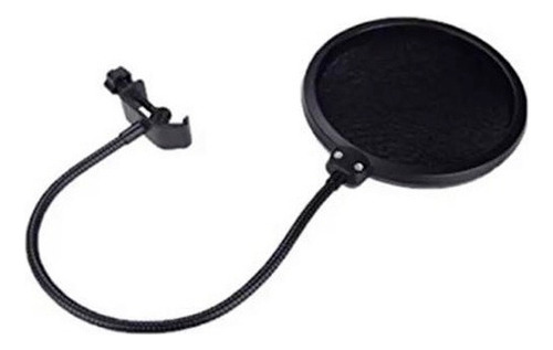 Pop Filter /para Microfone Profissional Maior Diâmetro Do Ml Cor Preto