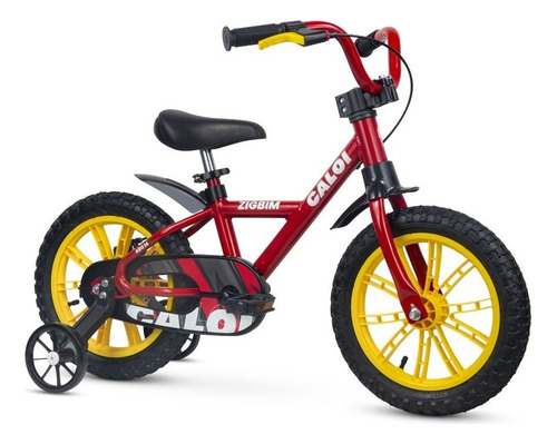 Bicicleta Infantil Aro 14 Vermelho Caloi Zigbim