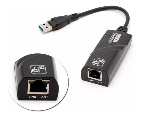 Imagem 3 de 3 de Adaptador Gigabit Lan Rede Usb 3.0 Ethernet 10/100/1000 Note