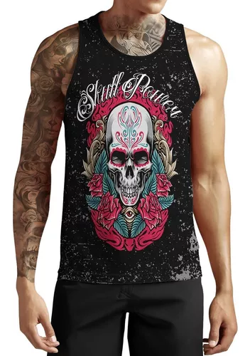 Regata oakley masculina skull tank preta em Promoção na Americanas