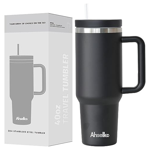 Ahselko Refresh 40 Oz Tumbler Con Manija Y Paja Tapa Trh7d