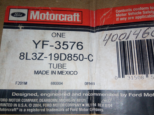 Manguera Refrigerante Aire Acondicionado Ford F150 99/2004