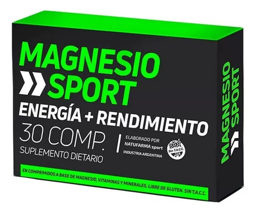 4 Cajas Magnesio Sport Energía Natufarma X 30 Compr. S/ Tacc