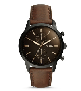 Reloj Fossil Townsman Chrono Fs5437 Café Ngo Original Hombre