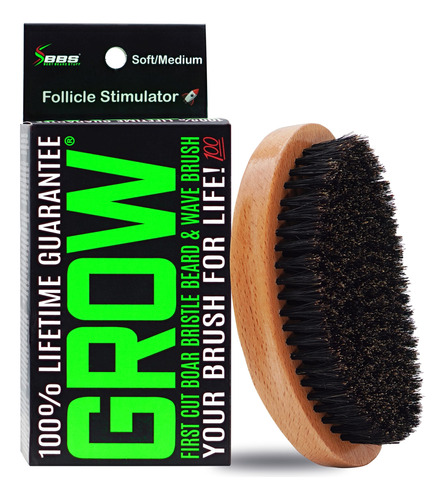 Grow First Cut - Cepillo De Cerdas De Jabal Para Hombres 360